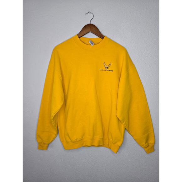 Vintage Airforce Sweater Blackhawk 36th Student Squadron Yellow Large Crewneck - Picture 4 of 8